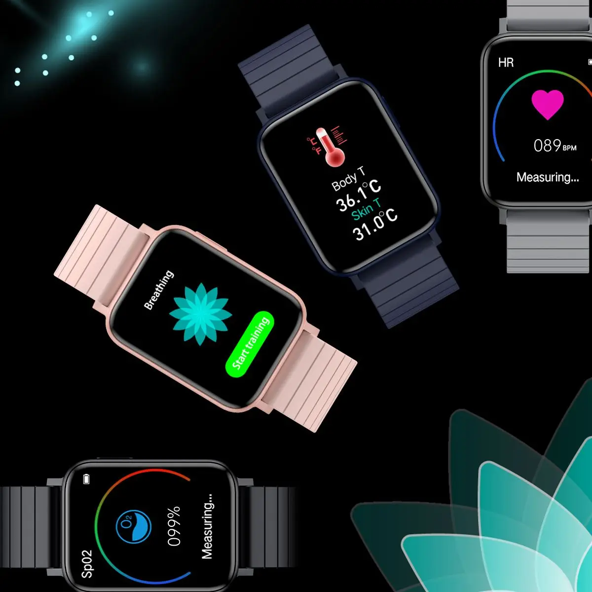 body temperature measurement smart watch men women smartwatch heart rate monitor sport fitness information reminder free global shipping