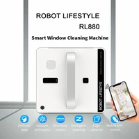 laser sensor rl880 robotic window cleaner vacuum cleaner smart planned type wifi app control window glass cleaning robot100 240v