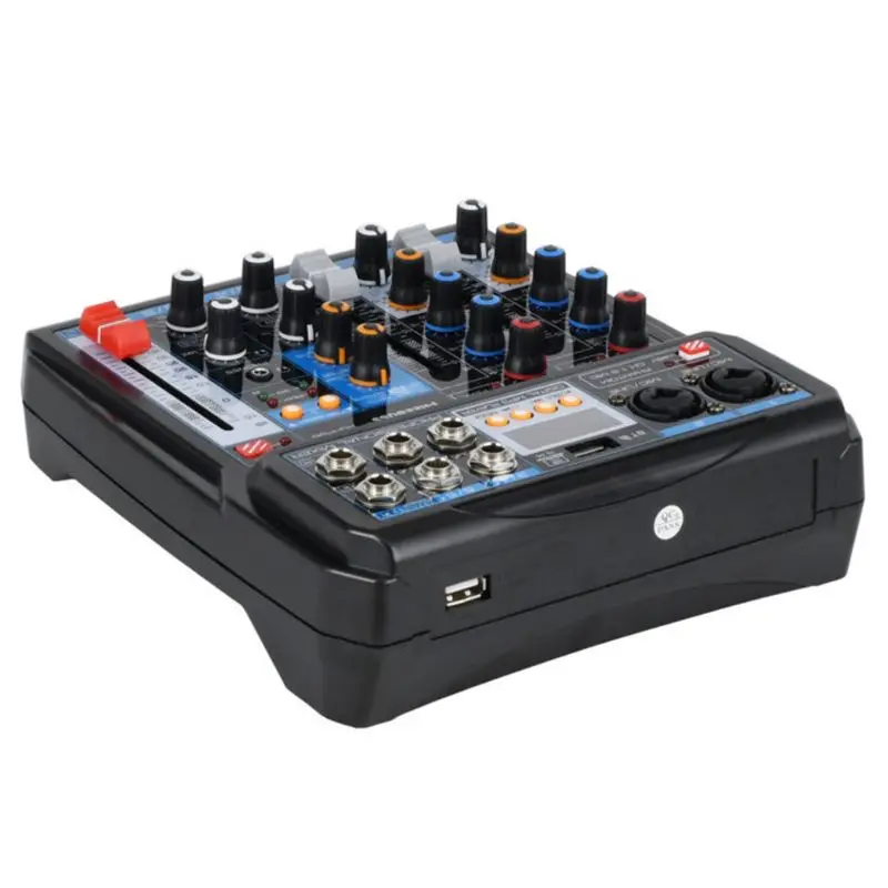 

Professional 6-Channel Audio Mixer with USB Interface Bluetooth DSP Sound Effects Sound Mixing Console for USB Record