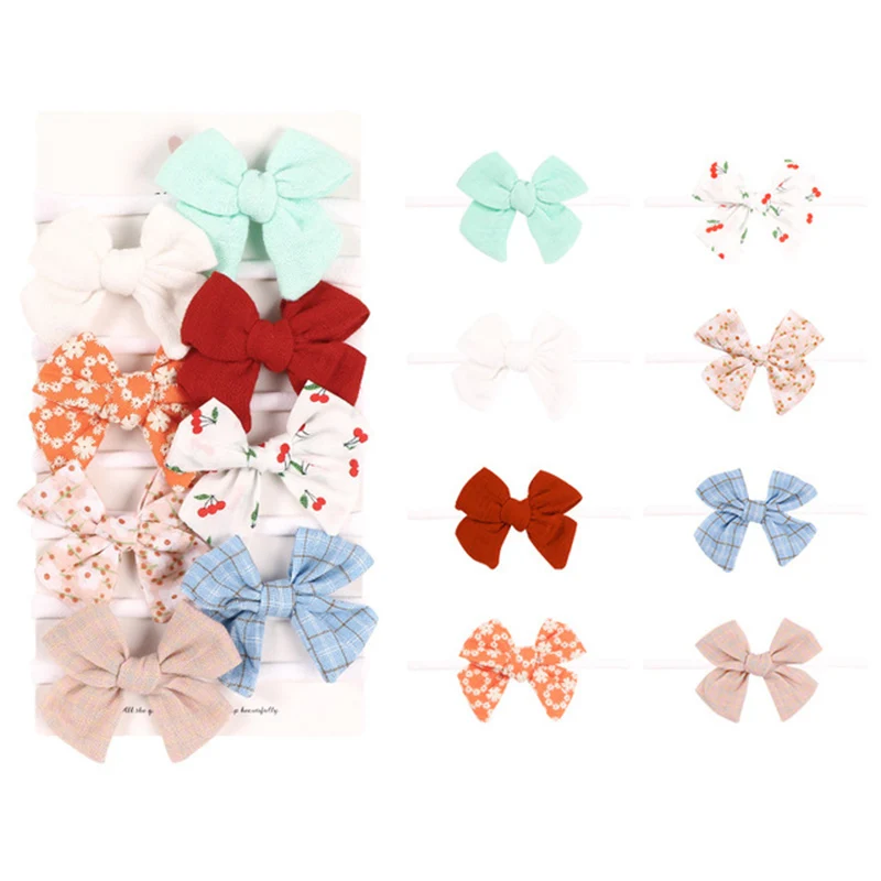 

8Pcs/Set Baby Girl Headbands Bows Crown Kids Newborn Head Band Hairband For Girls Turban Haarband Toddler Baby Hair Accessories