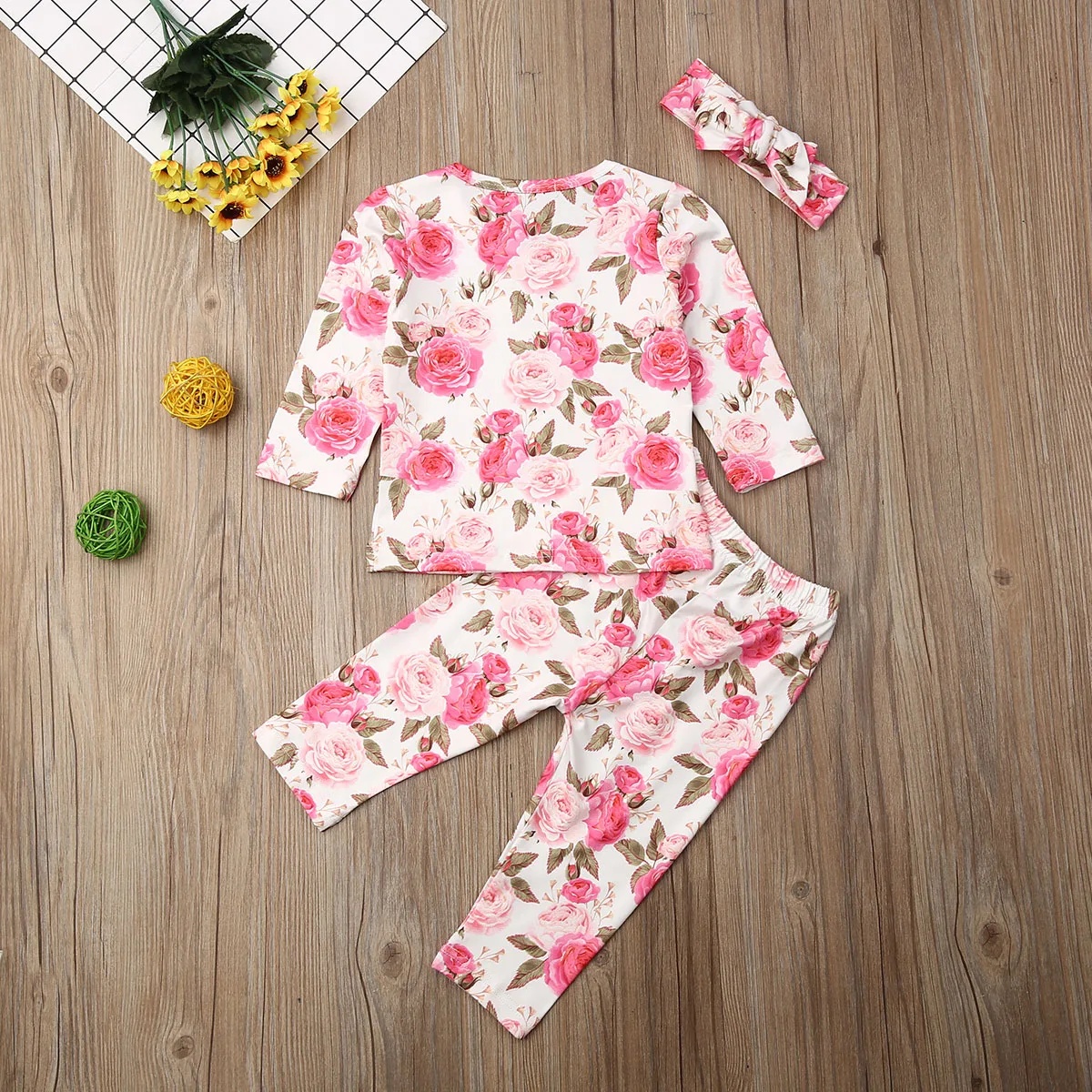 3 шт./комплект футболка и леггинсы для новорожденных девочек|Комплекты одежды