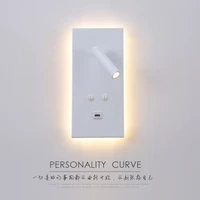 new modern wall lamp with switch 3w reading lamp 16w backlight free rotation usb charging wall lamp home bedroom bedside lamp