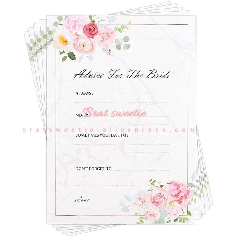Advice for the bride Как хорошо вы знаете, цветок невесты гадать вопрос карты Девичник Свадебная вечеринка поставки игры - Цвет: Advice for the bride