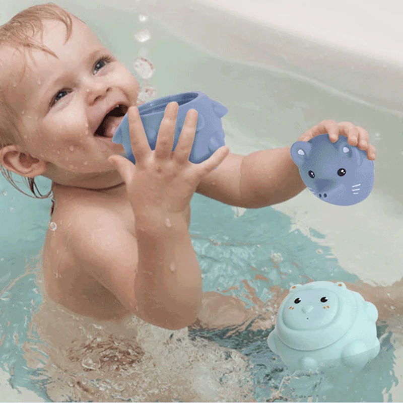 

Baby Bath Toys for Kids Rubber Ball Toys For Toddlers Spray Water Bath Toys Baby Newborns Teether Toys Bathtub Toys Water Toys