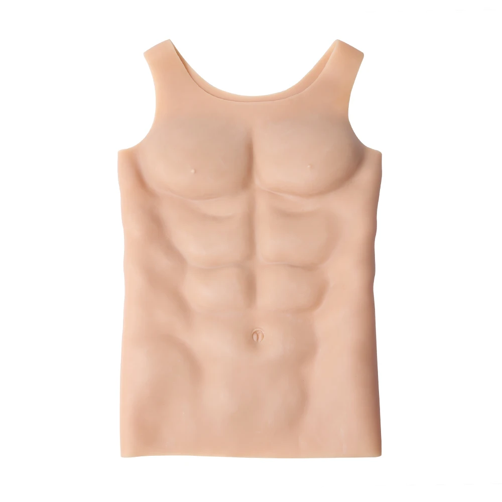 

1950g Thickened 3.5 thick silicone false pectoral muscle Lifelike Big Hunk Chest Muscle for Boxing training Men
