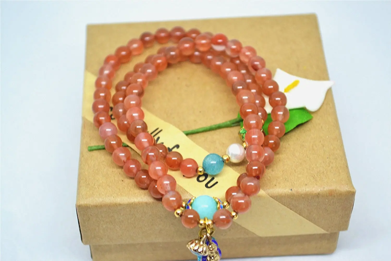 

LETSFUN Fine Jewelry Natural Red Agate Beaded Bracelet Fashion Temperament Gems Accessories Gifts Free Shipping