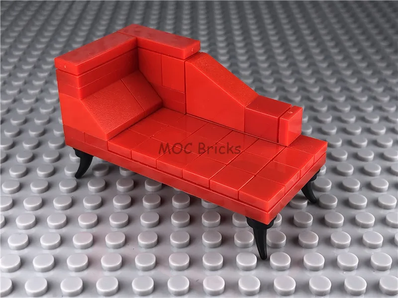 2 компл./лот кубики MOC Plant DIY красный шезлонг диван развивающие строительные блоки