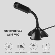 Mini USB Microphone for Tik Tok Live Streaming Studio Computer Laptop PC Flexible Gooseneck Microfono Mic Gaming Microfone