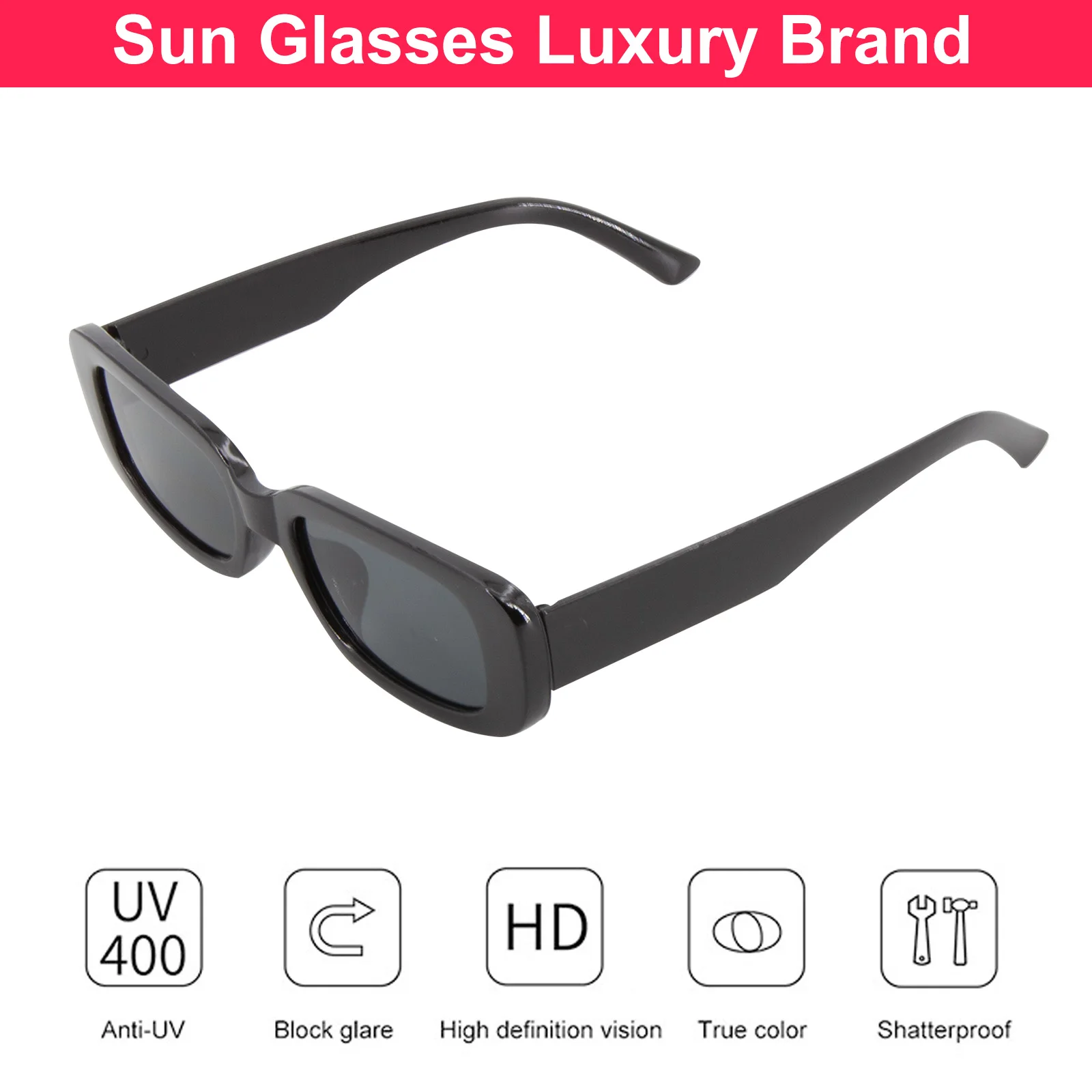 

Classic Retro Square Sunglasses Women Brand Vintage Travel Small Rectangle Sun Glasses For Driver Oculos Lunette De Soleil Femm