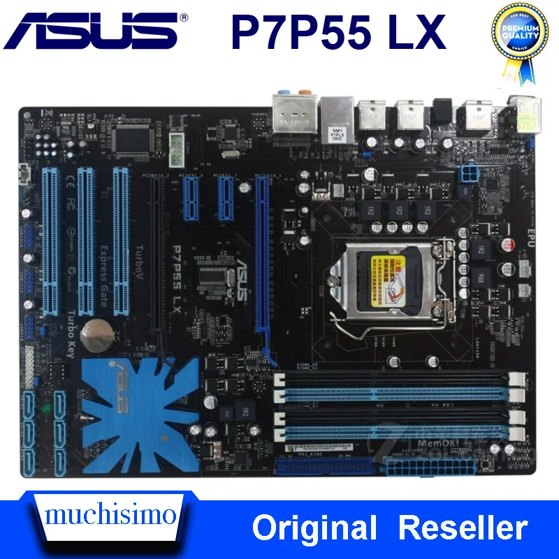Оригинальная настольная материнская плата LGA 1156 ASUS P7P55 LX P55 LGA1156 i3 i5 i7 DDR3 16 ГБ
