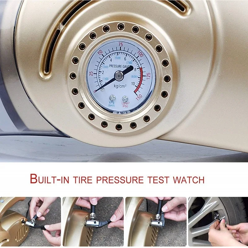 4 в 1 многофункциональная Функция автомобильный пылесос с цифровым Дисплей