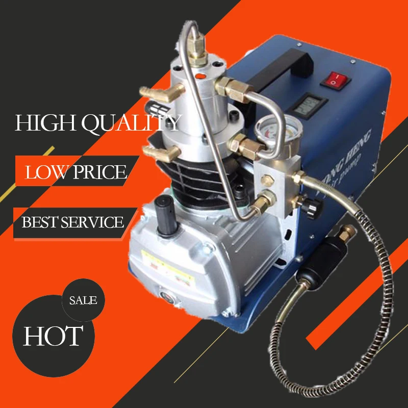 Verkaufen 300BAR 30MPA 4500PSI Hochdruck Luftpumpe Elektrische Luft Kompressor Für Pneumatische Luftgewehr Scuba Gewehr PCP Inflator