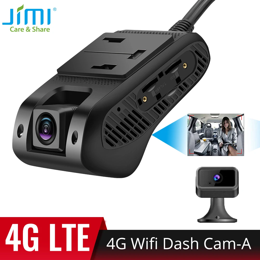 JIMI JC400-A 4G Dashcam GPS With Dual Live Stream Video Monitor by APP Cut-Off Fuel Remotely Car DVR 1080P Video Recorder Camera