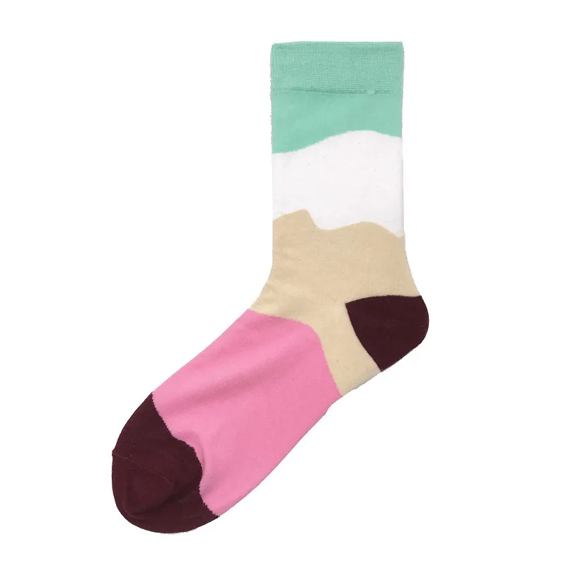 socks 13 Kawaii/женские носки с цветочным рисунком; милые женские носки с абстрактным принтом; хлопковые короткие креативные носки с животными; теплые забавные зимние носки до щиколотки - Цвет: socks 13