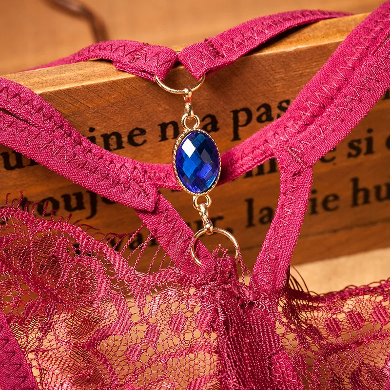 Женские сексуальные кружевные прозрачные трусики стринги с открытой