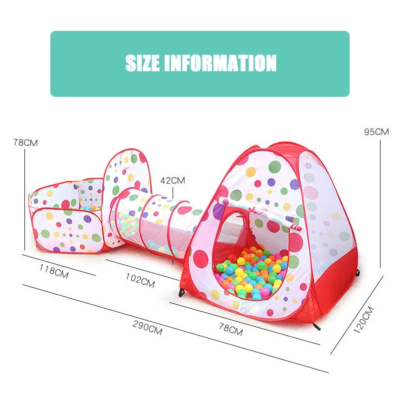 3 шт./компл. детский бассейн для шаров сухой большая палатка детей портативный