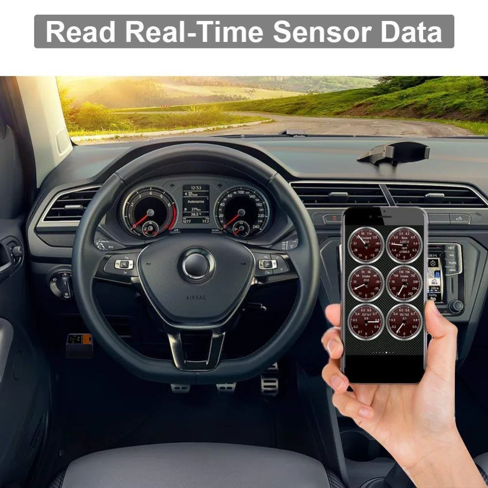 Elm327 V1.5 wifi OBD2 PIC18F25K80 чип-считыватель кода ELM 327 OBDII V1.5 Диагностический Инструмент Дизель/бензин на Android/IOS Автомобильный сканер
