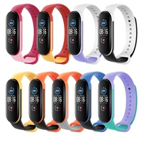 replacement strap for xiaomi mi band 3 4 silicone wristband anti sweat sport wrist bracelets for xiaomi my band belt 5 two color