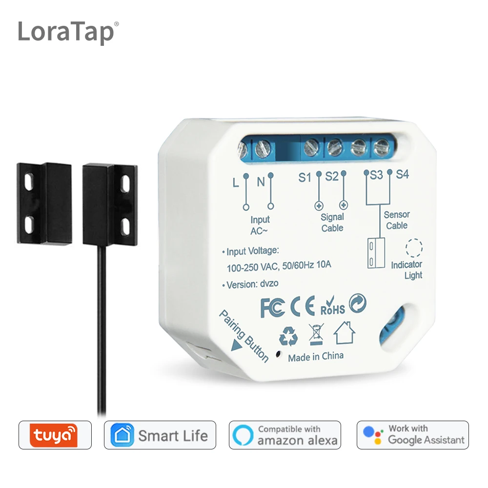 Tuya Smart Life, Wi-Fi, открывалка для гаражных ворот с сенсором, приложение, голосовое управление, Alexa Echo, Google Home, не требуется, сделай сам - изображение