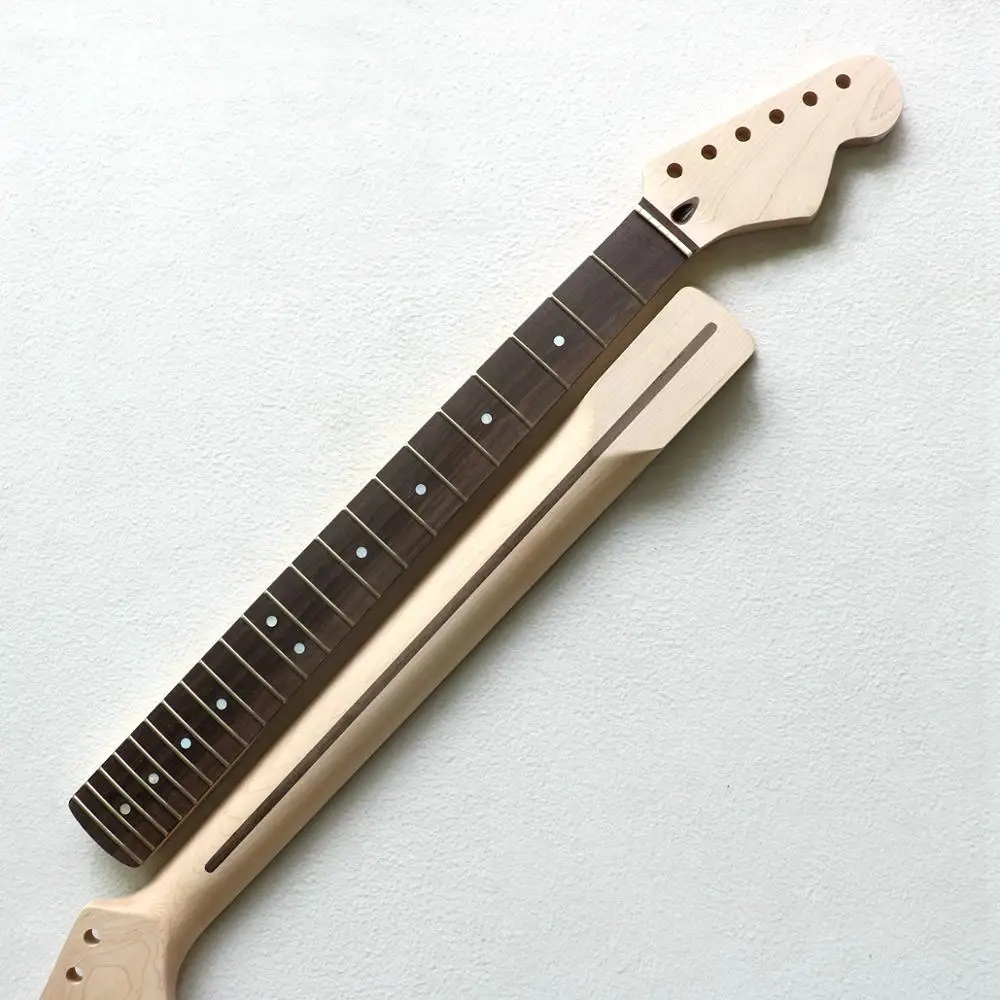DIY 22 fret незавершенная Электрогитара шеи для ST гитары с палисандр гриф и Швабра