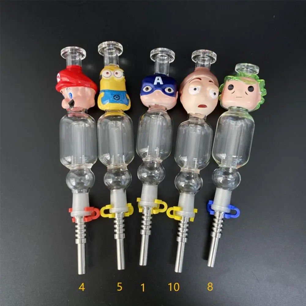 

Glass Crafts Painted Pipe Glass Hookah Lid Dab Rig Oil Burner Pipe Glass Bowl Smoking