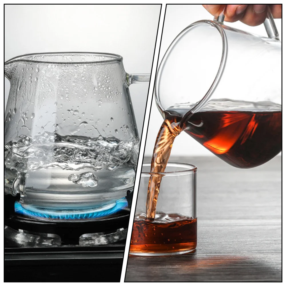 

1pc Versatile Glass Kettle 650ml Coffee Pot Transparent Glass Pot Home Supplies