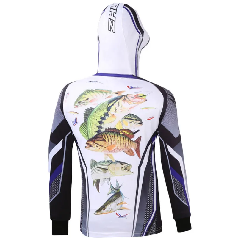 Мужская одежда для рыбалки с защитой от УФ лучей светильник рыболовная капюшоном