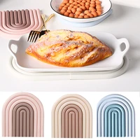 nordic style personality table placemats rainbow coaster heat resistant mat placement non slip home decoration pad coaster