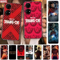 marvel shang chi phone case for huawei p50 p40 p30 p20 10 9 8 lite e pro plus black etui coque painting hoesjes comic fas
