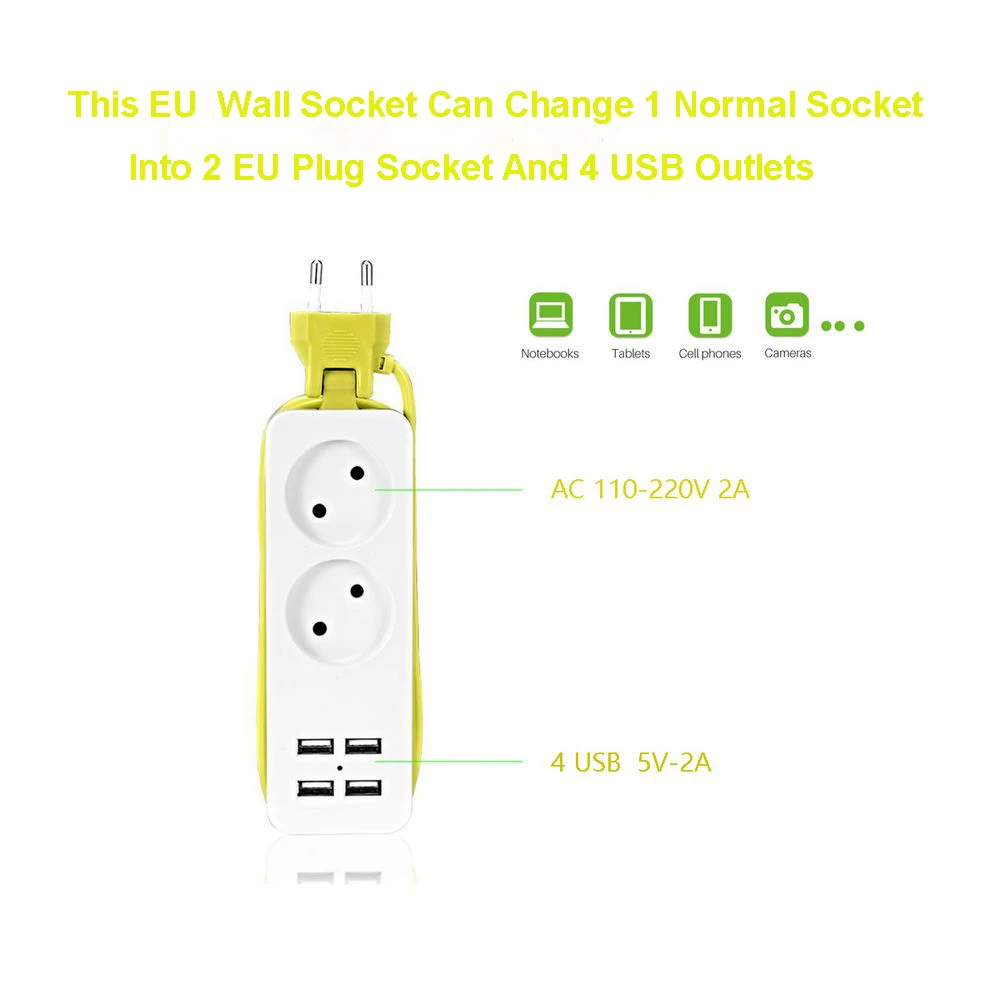 Штепсельная розетка для путешествий с разъемом питания USB штепсельная вилка