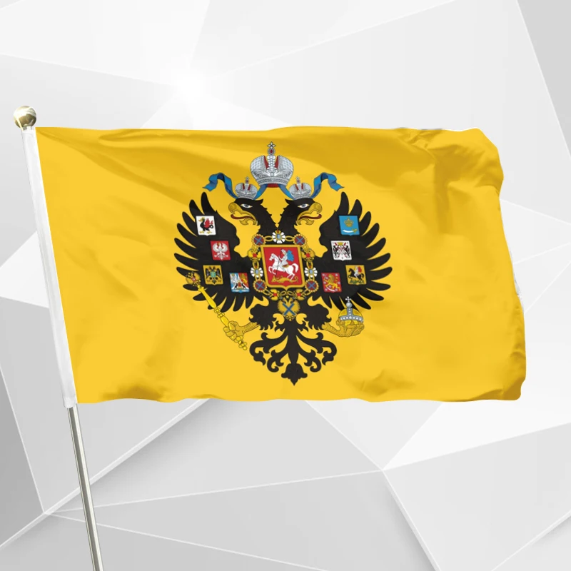 

Russia Russian Empire Flag Imperial Standard 1858-1917 90x150cm 3x5ft 100% Polyester 60x90cm 21x14cm Banner