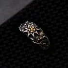 Кольцо-символ немецкой горы Edelweiss из серебра 925 пробы