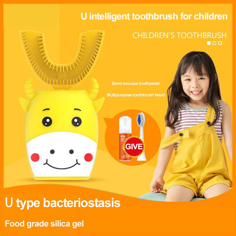 

Children's Toothbrush Cute Style Animal Cartoon Smart Tooth Brushes Healthy Electric scova de dente eletrica Plastic Brochas
