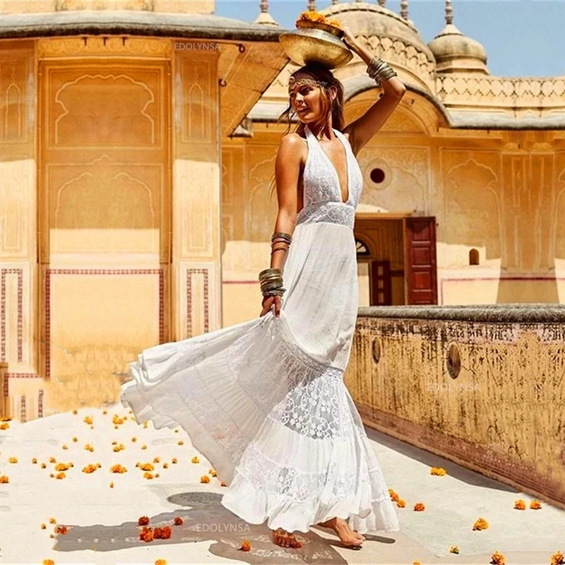 2021 накидки на бикини Элегантное летнее пляжное платье с глубоким V образным