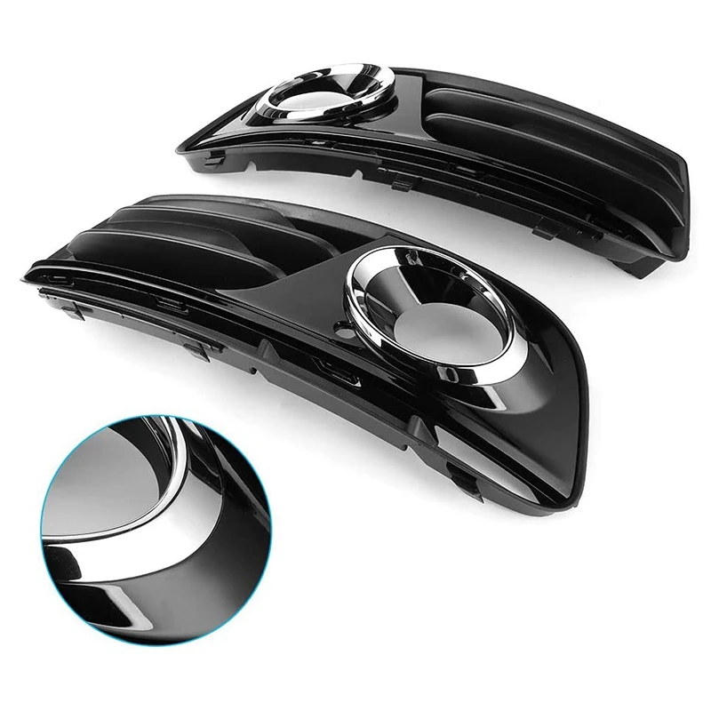 

Car Lamp Cover Grille Left+Right Side 1 Pair Fog Light Grille Car Accessory Replacement for Q5 2013-2016 8R0807682J