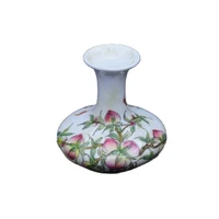 chinese old pastel porcelain shoutao ornamental bottle vases