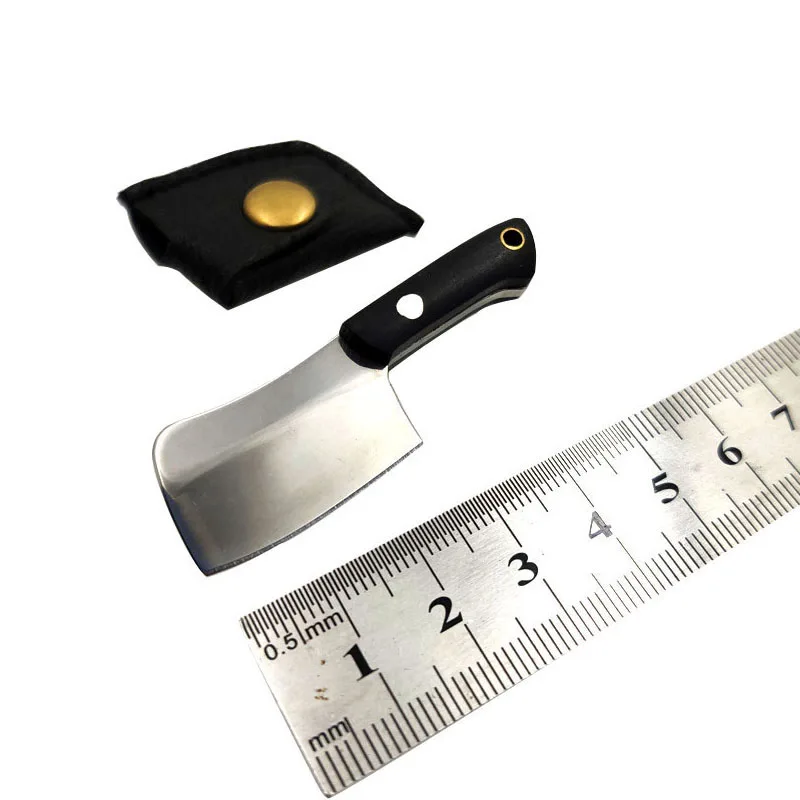 Мини нож doбели из нержавеющей стали с фиксированным лезвием ручка эбенового