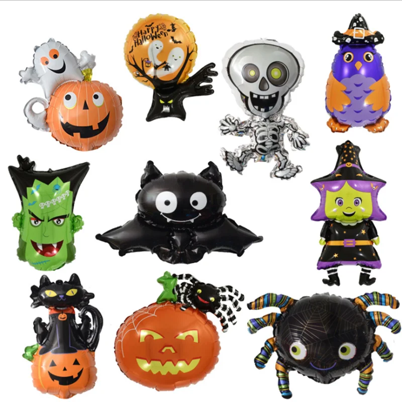 

10pcs/Set Halloween Pumpkin Ghost Balloons Happy Halloween Decorations for Home Kids Inflatable Toys Halloween Party Supplies
