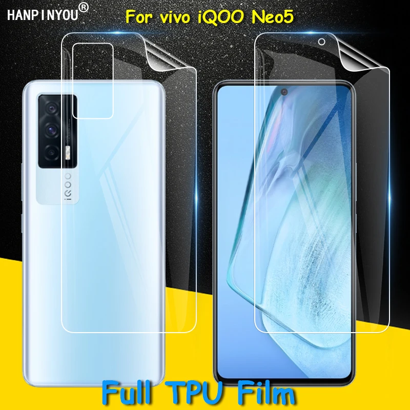 

Front / Back Full Coverage Clear Soft TPU Film Screen Protector For vivo iQOO Neo5 Neo 5 5G 6.62" Cover Curved Parts (Not Glass)