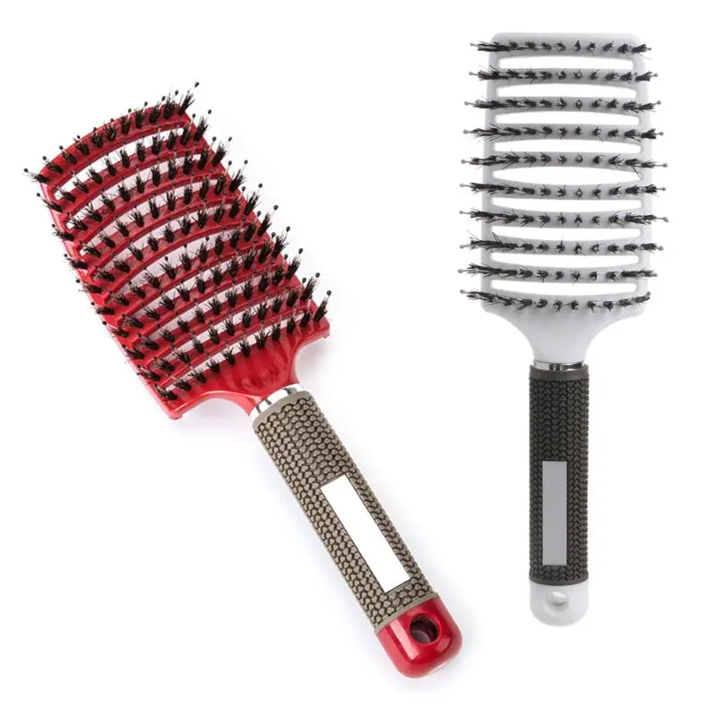 

Hairbrush Bristle Nylon Comb Hair Scalp Massage Salon Hairdressing Styling Tools