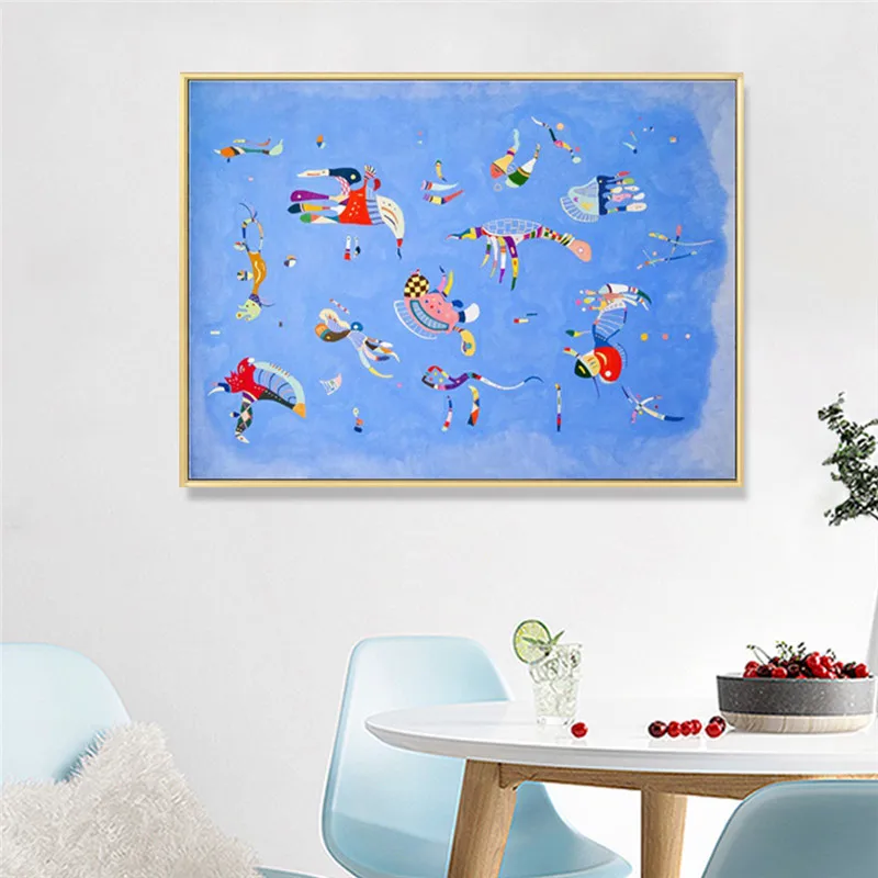 Bleu de Ciel By Wassily Kandinsky Печать на холсте домашний декор Современная Настенная