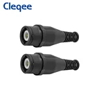 Cleqee P7001 2 шт. высококачественный Штекерный разъем BNC сделай сам инструмент защитный оболочка позолоченный паяльный шов (без кабеля)