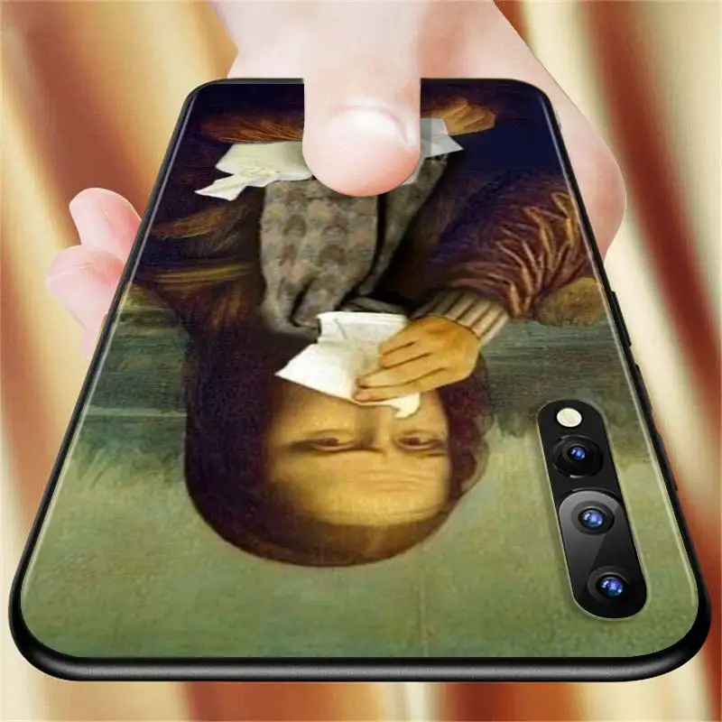 

Mona Lisa Art Back Silicone Phone Case for Samsung Galaxy A90 A80 A70S A60 A50S A40 A20E A20 A10S Soft Black Cover