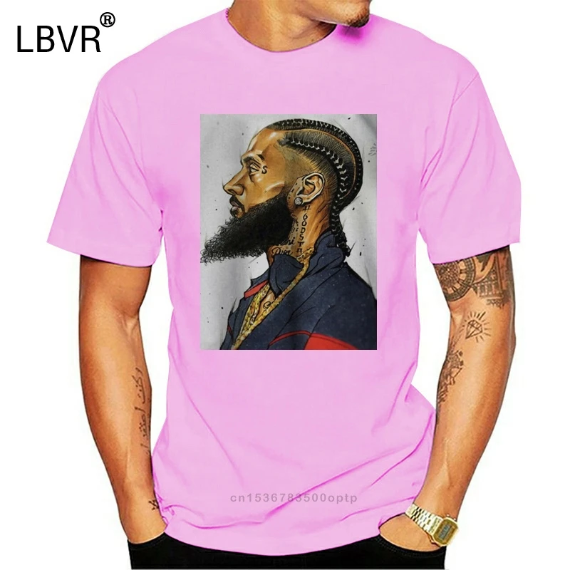 Цветная футболка Nipsey Hussle хип-хоп унисекс черная новинка Забавные топы | Мужская