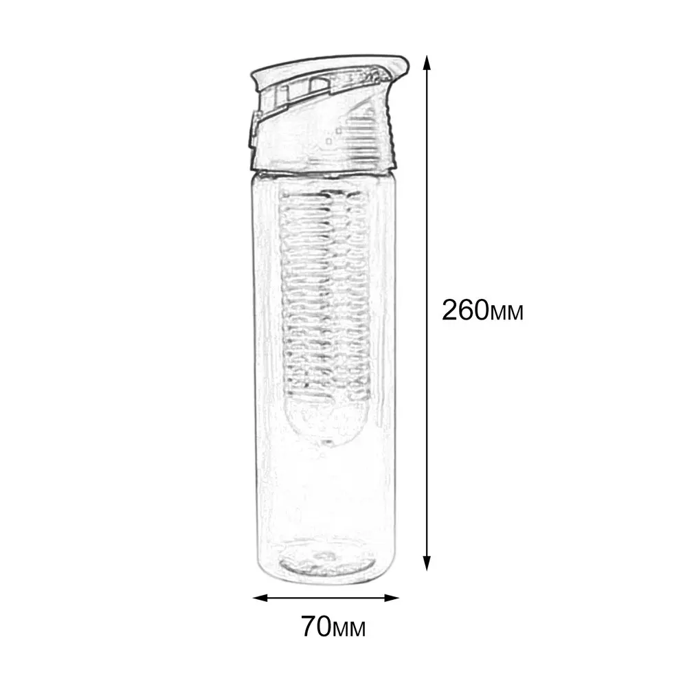 Compact Size 800ML Sports Travel Running Fruit Infusing Infuser Water Lemon Juice Health Bottle |