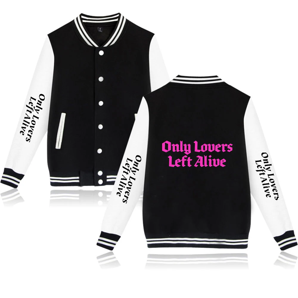 

Only Lovers Left Alive U.S. Drama Logo Printed Baseball Jacket V-NECK Cool Women/men High Quality Winter Casual Streetwear