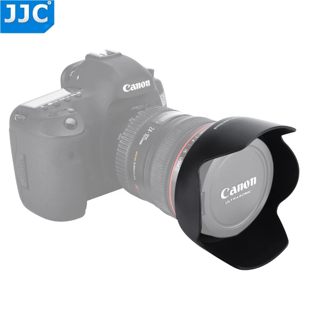 Бленда для объектива камеры JJC черная Цветочная бленда на замену Canon EF 24 105 мм f/4L IS