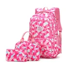 Комплект детских школьных сумок для девочек, рюкзак для начальной школы, 3 шт., школьные сумки принцессы, Детские рюкзаки