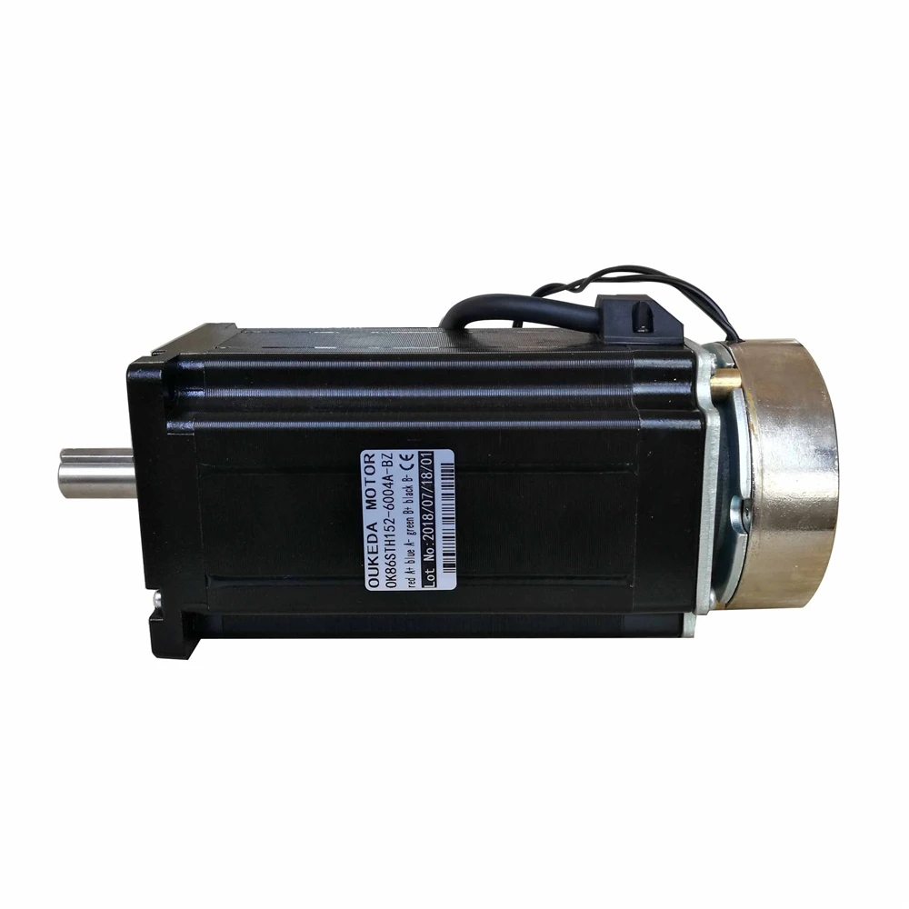 Шаговый электродвигатель тормоза Nema34 86 мм 6A 12N.m 300 Вт 86BYG152 с выключением питания 24