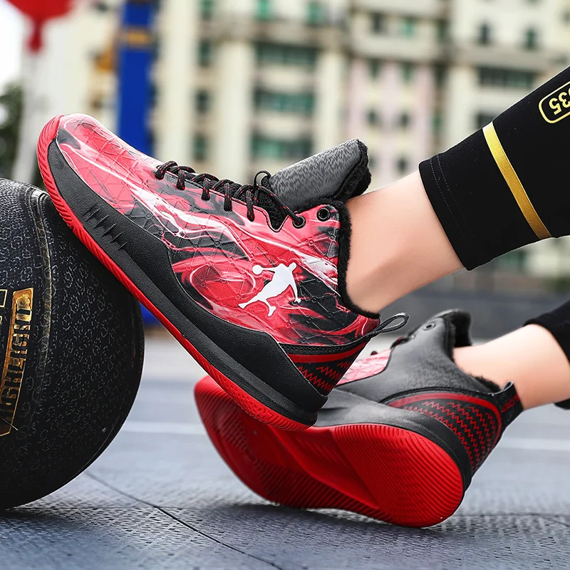 Зимняя обувь с высоким берцем и бархатом теплая хлопковая для